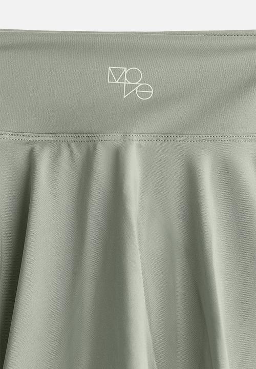 H&M - Drymove™ circle-cut tennis skirt - light khaki green