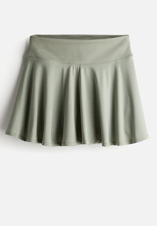 H&M - Drymove™ circle-cut tennis skirt - light khaki green