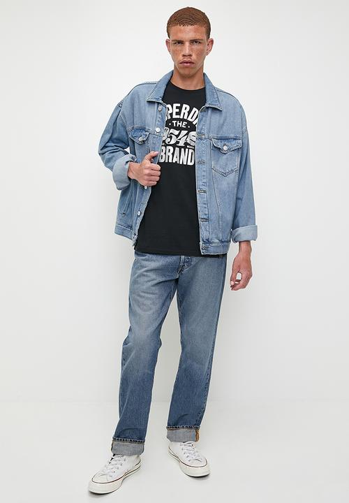 Superdry. - Reworked Classic Graphic T-Shirt - Nero Black Marl