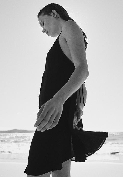 H&M - A-line strappy dress - black