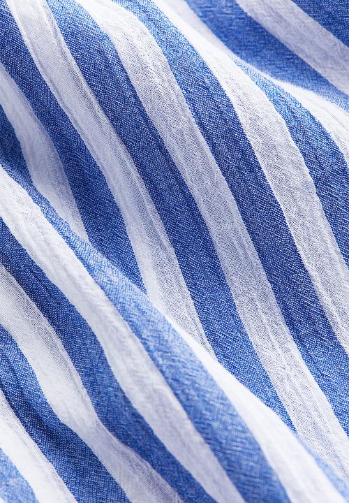 H&M - Cotton blouse - blue/striped 
