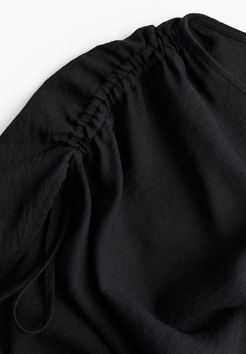 H&M - Drawstring-detail blouse - black