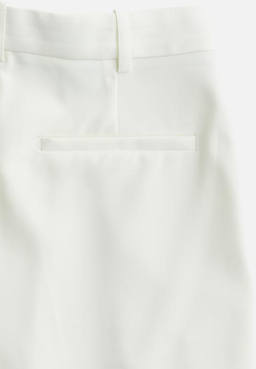 H&M - Wide tailored trousers - white