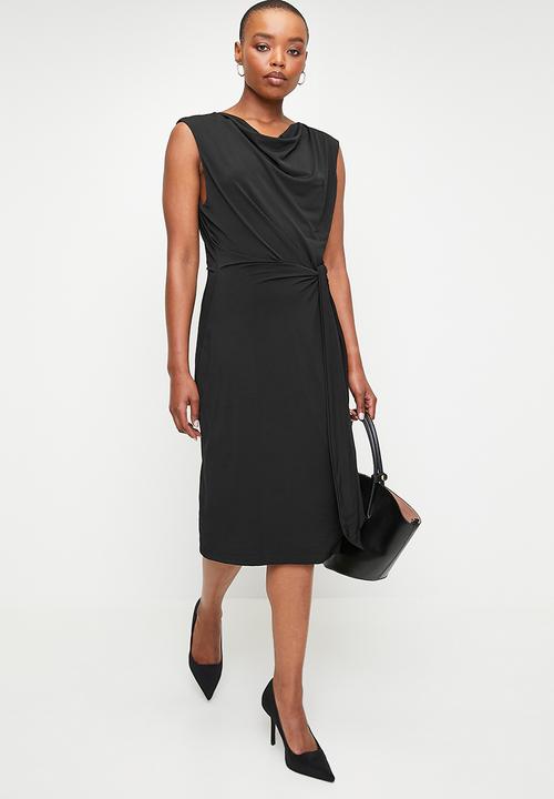 POLO - Wmn Zyanda Sleeveless Cowl Neck Dress - Black