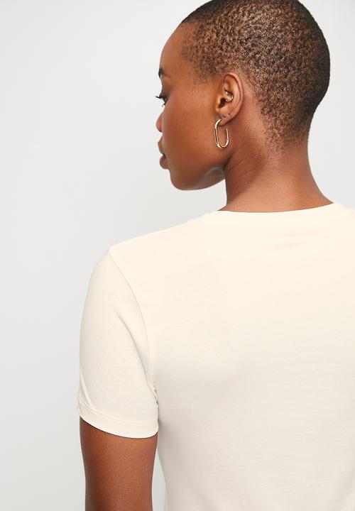 POLO - Wmn Anna Printed Short Sleeve T-Shirt - Off White