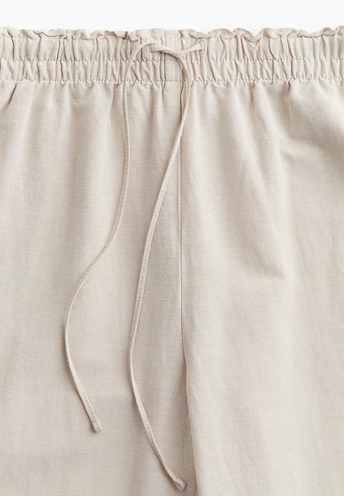 H&M - Linen-blend trousers - beige