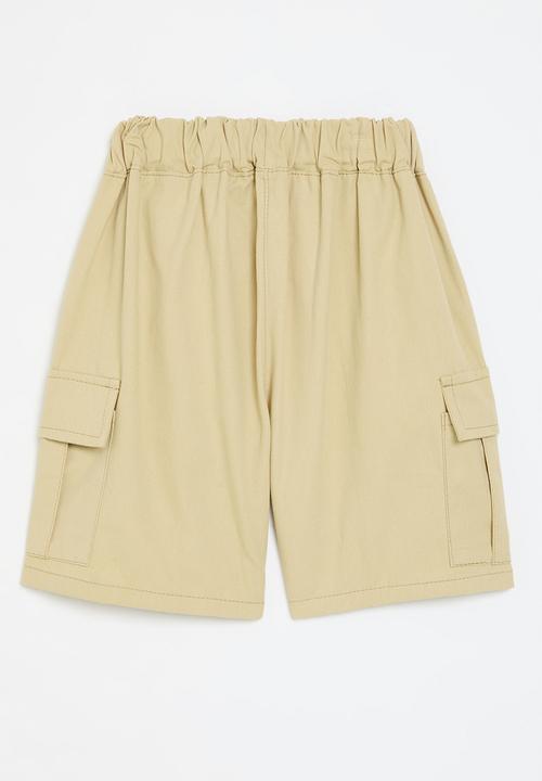 Pop Candy - Utility shorts-beige