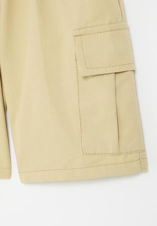 Pop Candy - Utility shorts-beige