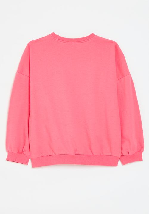 Pop Candy - Love print sweat top - pink