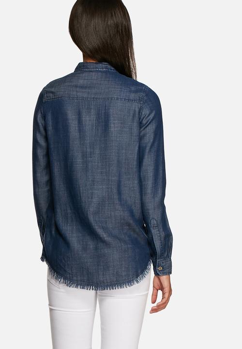 ONLY - Nova raw denim shirt
