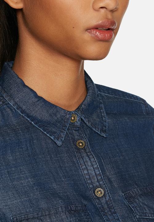 ONLY - Nova raw denim shirt