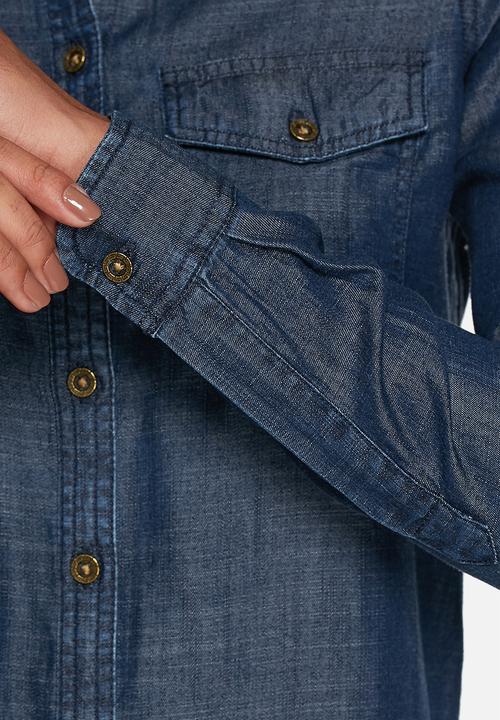 ONLY - Nova raw denim shirt
