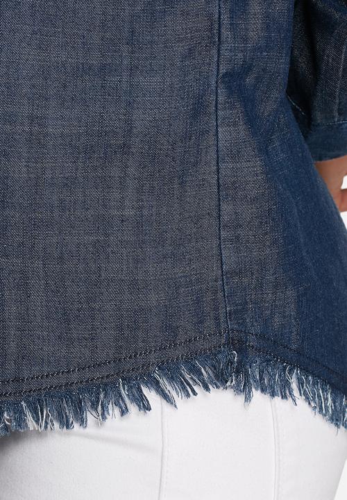 ONLY - Nova raw denim shirt