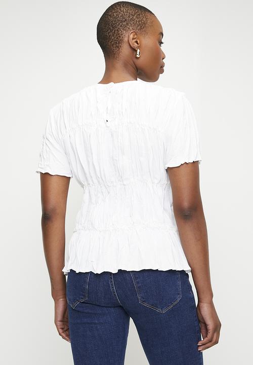edit - Crushed blouse - white