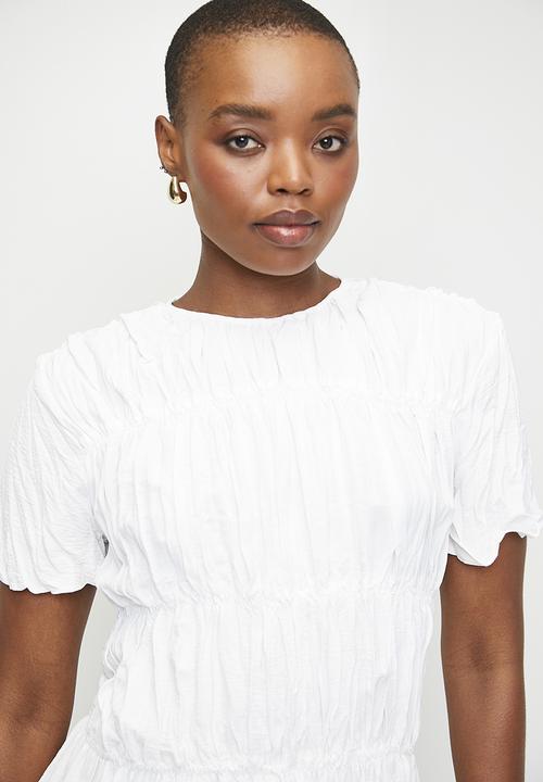 edit - Crushed blouse - white