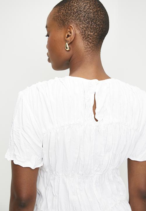 edit - Crushed blouse - white