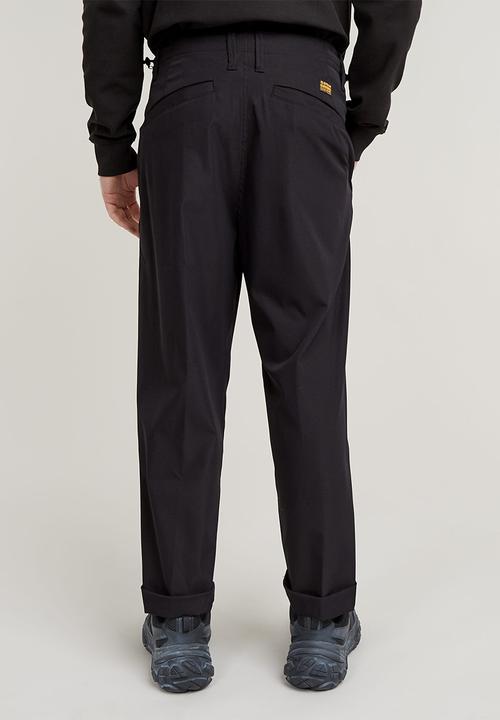 G-STAR - Pleated Tech Chino Relaxed - dk black