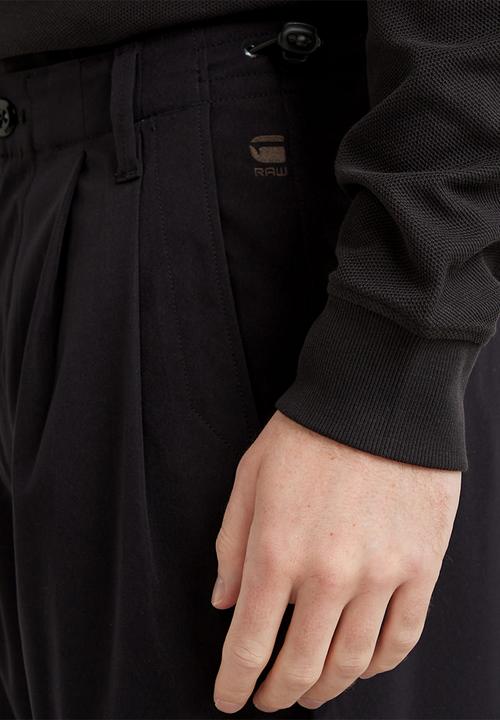 G-STAR - Pleated Tech Chino Relaxed - dk black