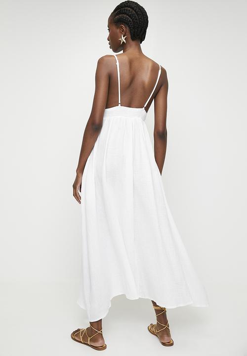 Superbalist - Applique fit & flare midi dress - ecru