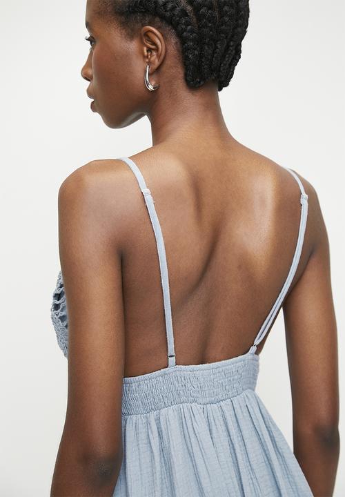 Superbalist - Applique fit & flare midi dress - denim blue