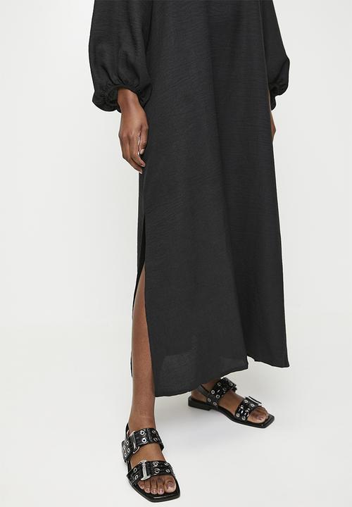 Superbalist - Volume sleeve Maxi Tunic with Slit - Black