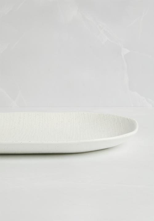 Maxwell & Williams - Onni Oblong Platter - Speckle White