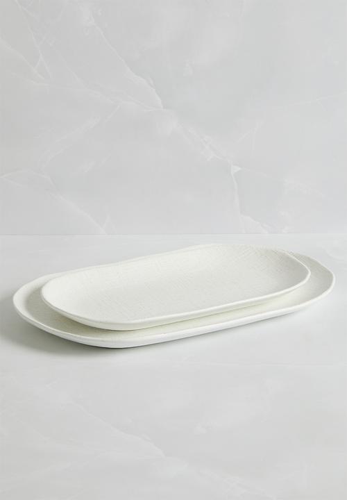 Maxwell & Williams - Onni Oblong Platter - Speckle White