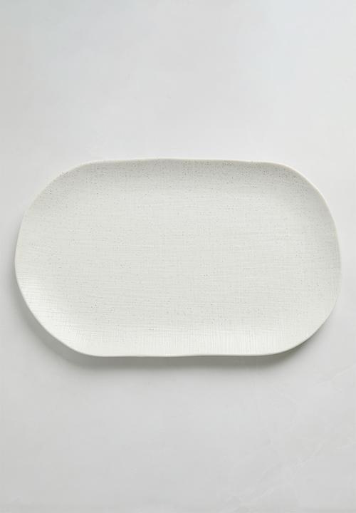 Maxwell & Williams - Onni Oblong Platter - Speckle White