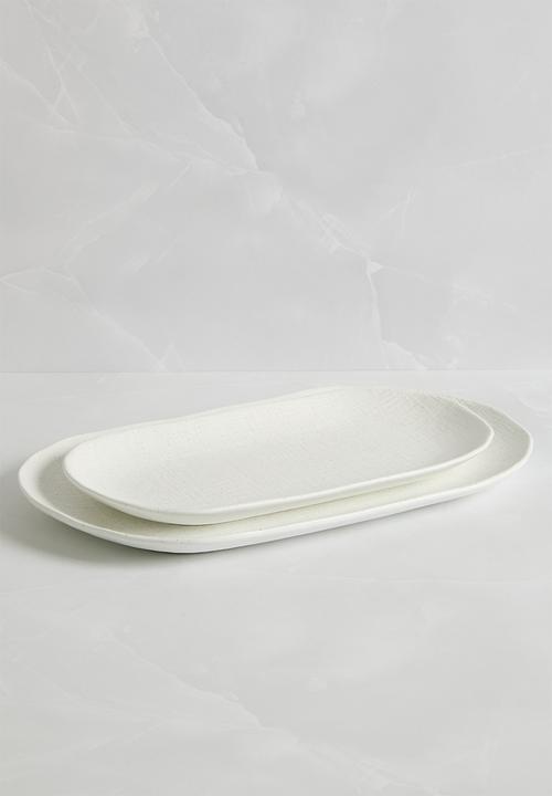 Maxwell & Williams - Onni Oblong Platter - Speckle White