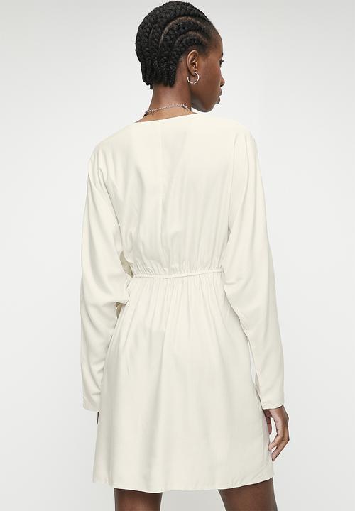 Superbalist - Dolman Sleeve Mini wrap dress - Neutral