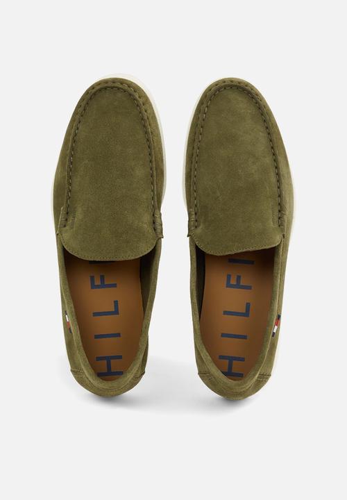 Tommy Hilfiger - Hilfiger casual suede loafer - utility olive