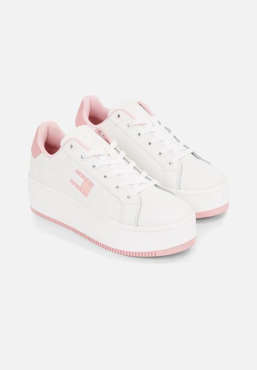 Tommy Hilfiger - Flatform leather sneaker - chalky pink