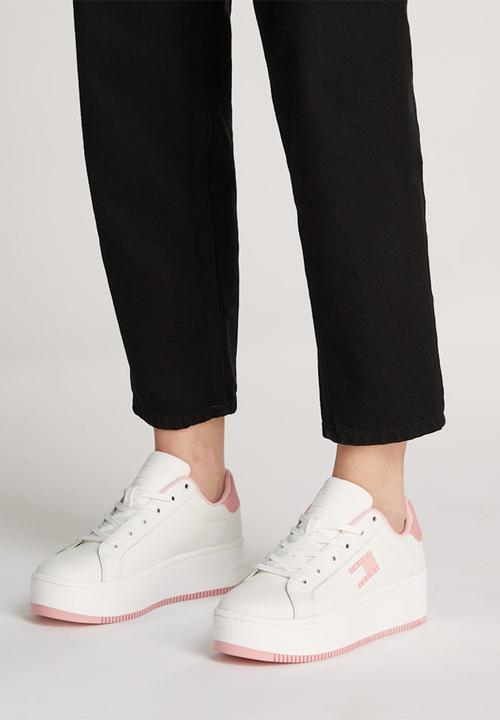 Tommy Hilfiger - Flatform leather sneaker - chalky pink