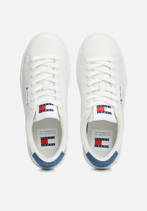 Tommy Hilfiger - Cupsole leather sneaker - ecru