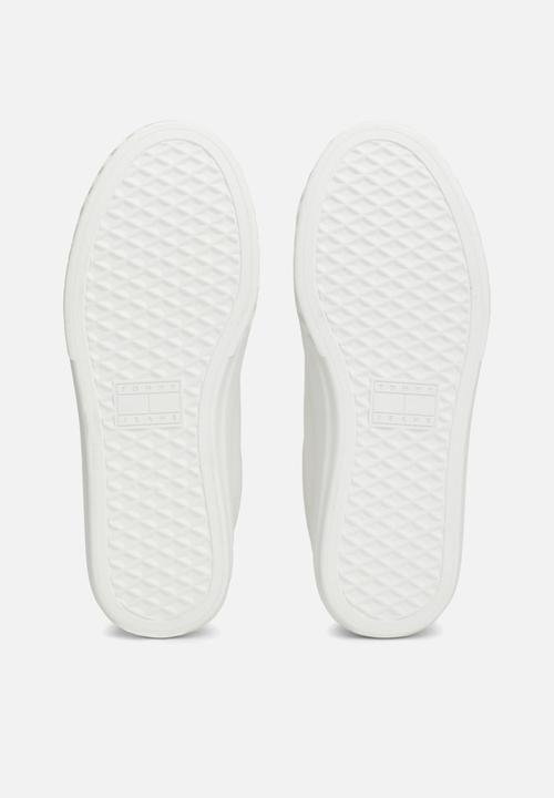 Tommy Hilfiger - Cupsole leather sneaker - ecru