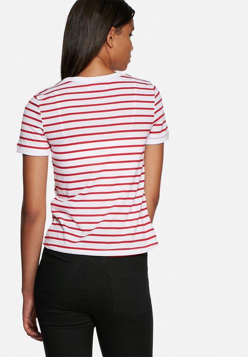 Glamorous - Red stripe tee