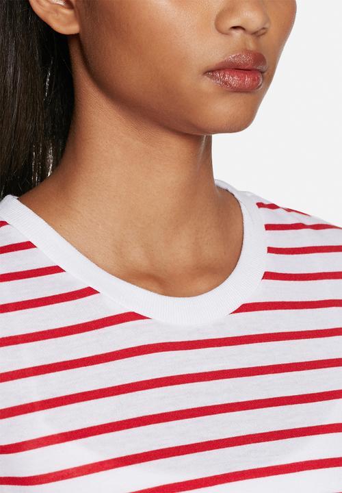 Glamorous - Red stripe tee