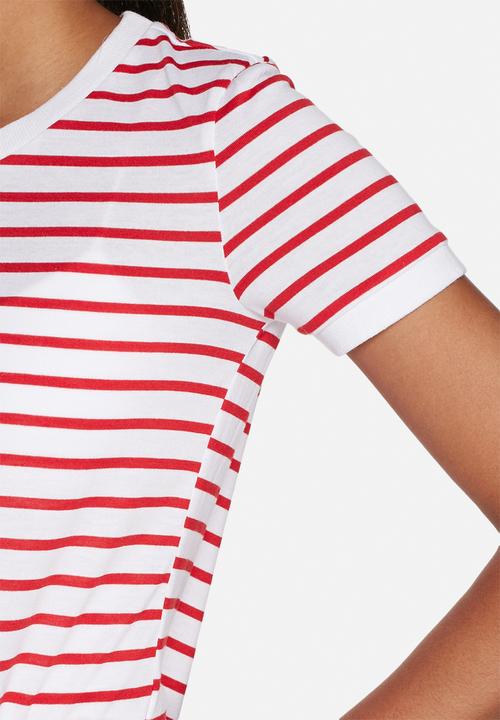 Glamorous - Red stripe tee