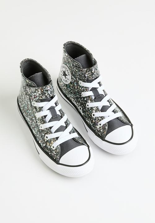 Converse - Chuck taylor all star glitter easy-on - dark matter/white/black