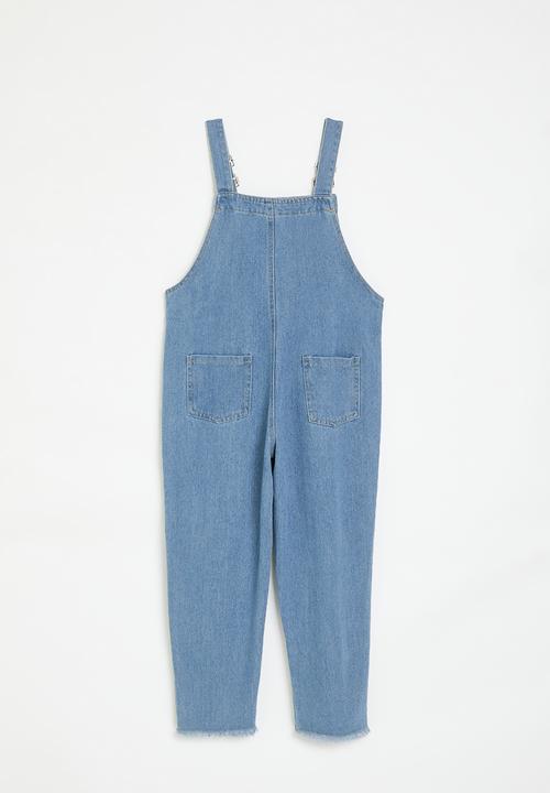 Pop Candy - Denim dungaree-stone wash