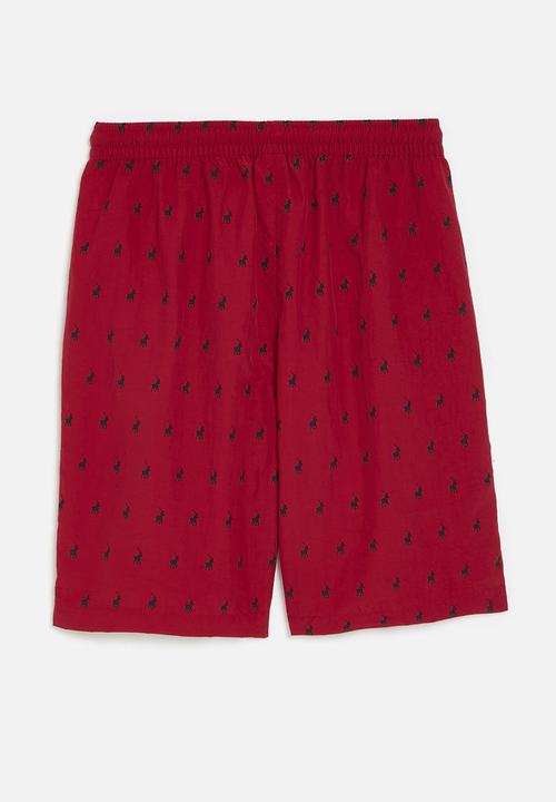 POLO - Boys bradley monogram beach short - red
