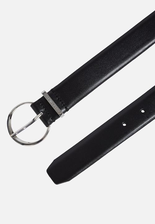 Calvin Klein - Must round buckle belt-black