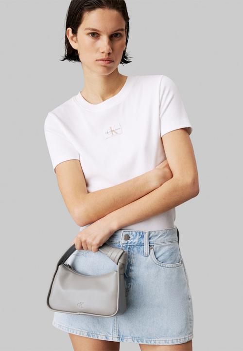 Calvin Klein - Knotted top handle bag-grey
