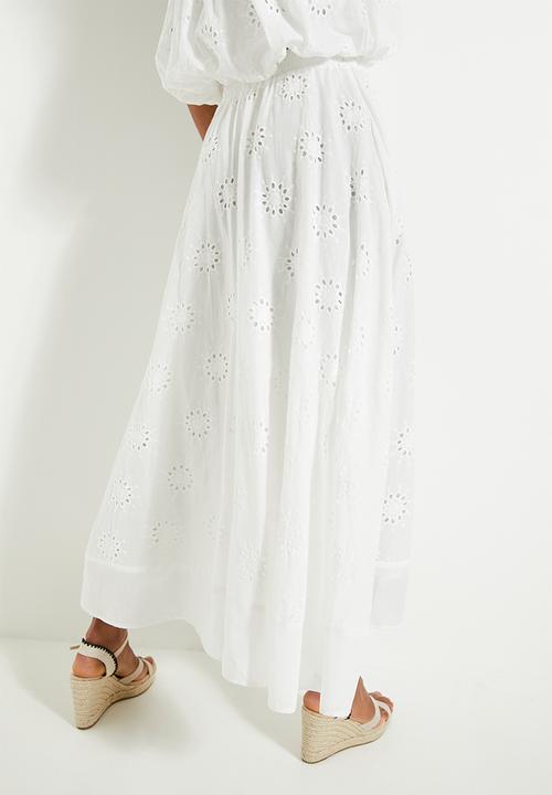 MILLA - Anglaise deep hem full circle skirt (co-ord) - milk