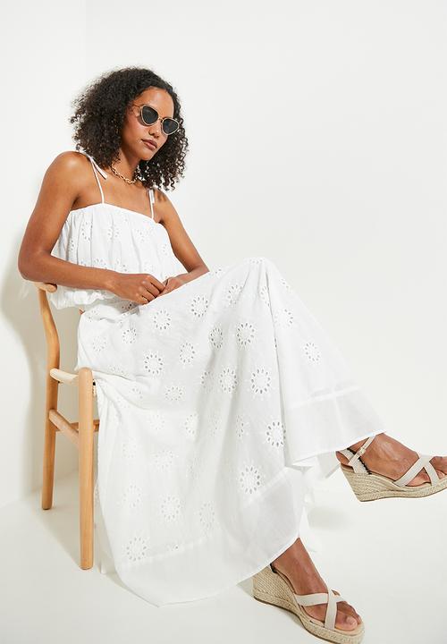 MILLA - Anglaise deep hem full circle skirt (co-ord) - milk