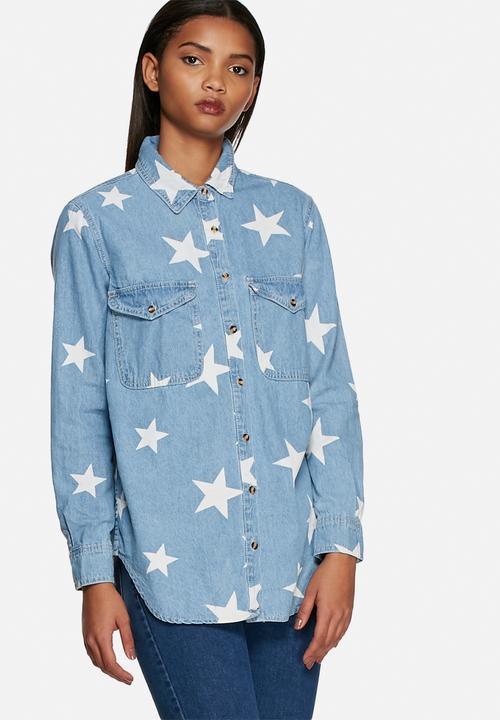 Glamorous - Star denim shirt 