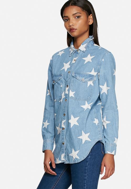 Glamorous - Star denim shirt 