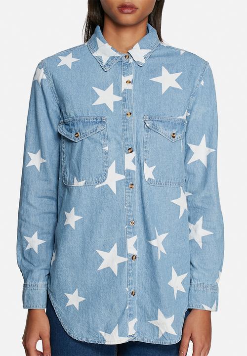 Glamorous - Star denim shirt 