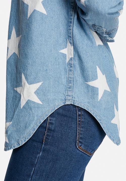 Glamorous - Star denim shirt 