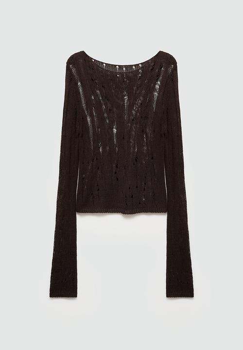 MANGO - Sweater racing - brown